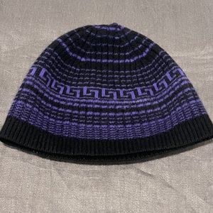 Versace Wool Purple Winter Hat Beanie